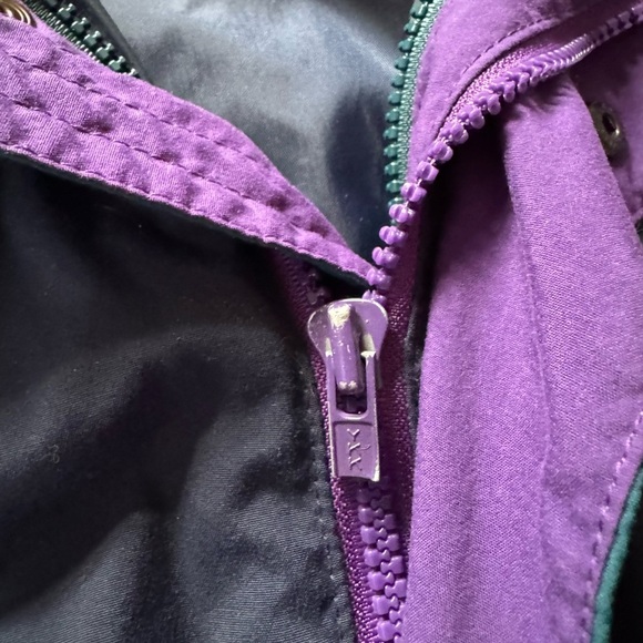 Vintage Lands End Nylon Full Zip Jacket Men Size Medium Regular Packable Hood - Picture 7 of 8